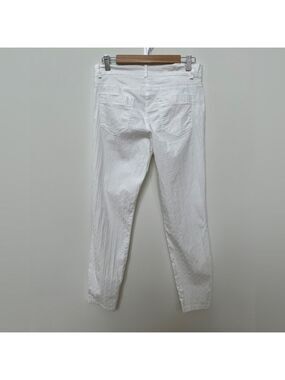 BRAX Free to Move Shakira Sharp White Slim Jeans Ankle Length Textured Fabric